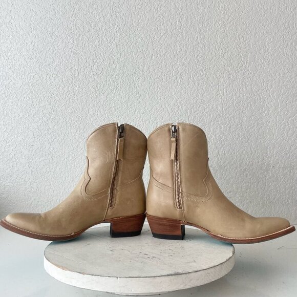 Lane PLAIN JANE Womens Cowboy Bootie 7.5 Butterscotch Western Cowgirl Ankle Boot - Picture 9 of 11